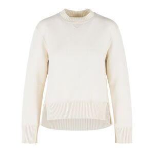 Sacai White Cotton Blend Sweater Women